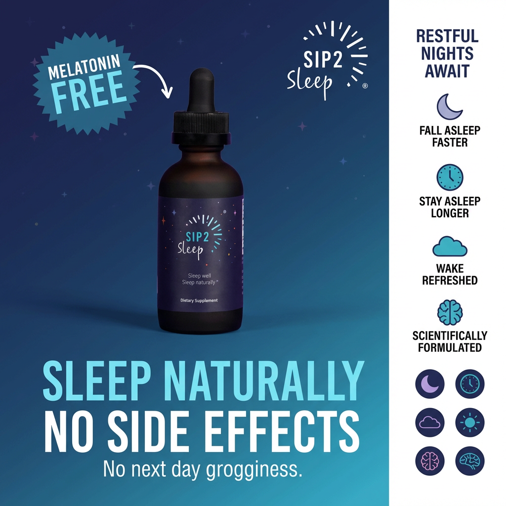 Sip2Sleep® Natural Sleep Supplement | Nightly Sleep Support | 30-Day Supply