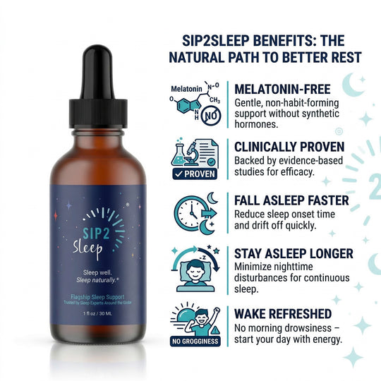 Sip2Sleep® Natural Sleep Supplement | Nightly Sleep Support | 30-Day Supply