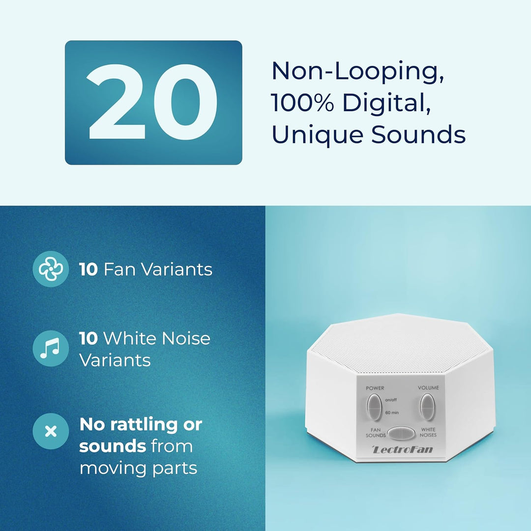 LectroFan Classic Pink/White Noise Machine - Sip2Sleep